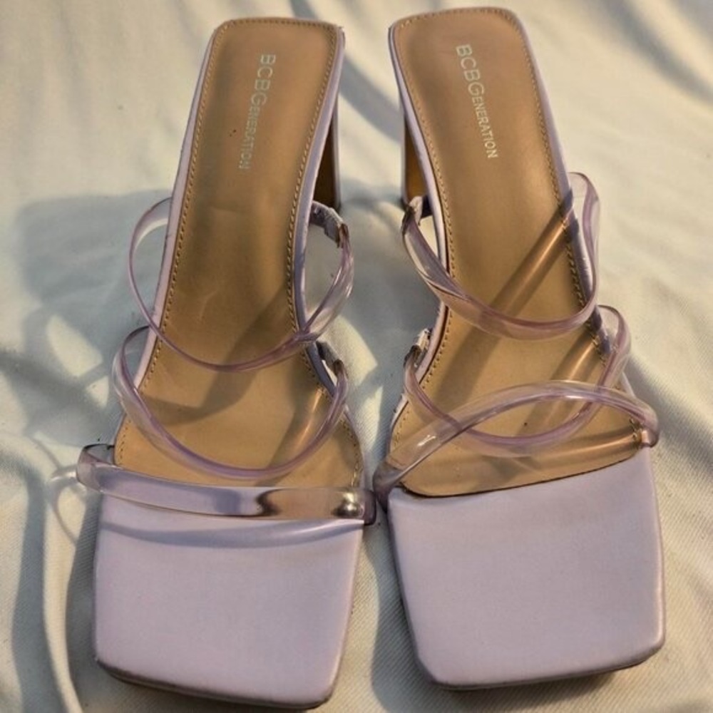 BCBGeneration Light Purple Strappy Heels